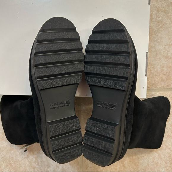 La Canadienne VOGUE Waterproof Fur Lined Lug Soled Boots in Black Suede Size 7M - Picture 8 of 10